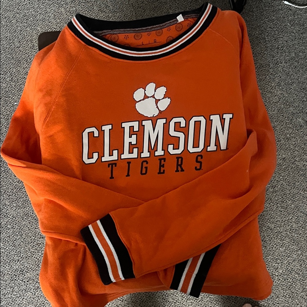 Pressbox Orange Clemson Tigers Sweatshirt